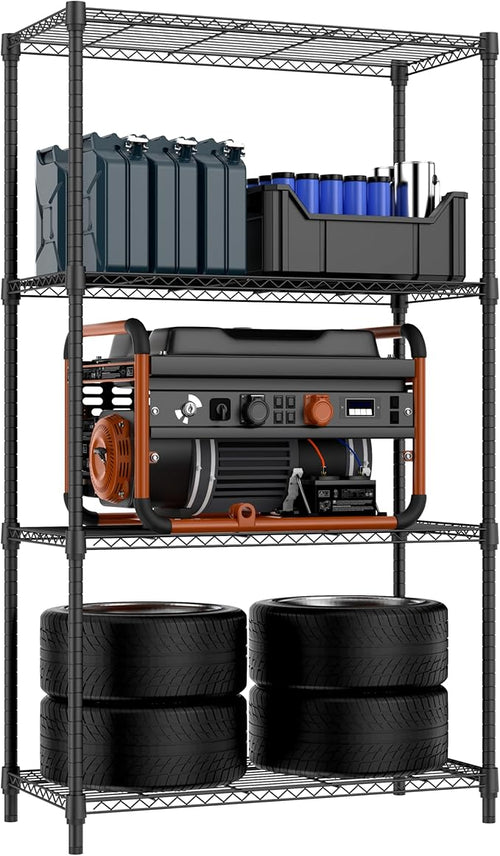 1000 lbs 4 Tier Shelf Metal Storage Shelves Shelving Wire Rack Heavy Duty by MEIGAOPLASTICANDMETALHKCOLIMITED