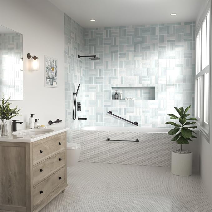 Lava Odoro Shower Grab Bar, Modern Stainless Steel Handicap Grab Bar - Image 7