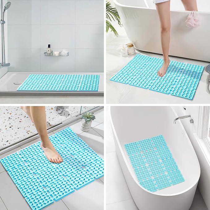 Shower Mat Non Slip，24"X24" Bathtub Mat Non Slip Square Shower Mats - Image 6