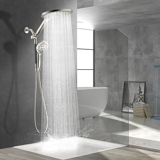 HOWUWEY Dual Shower Heads with Handheld Spray Combo, 7.5" High Pressure - Image 8
