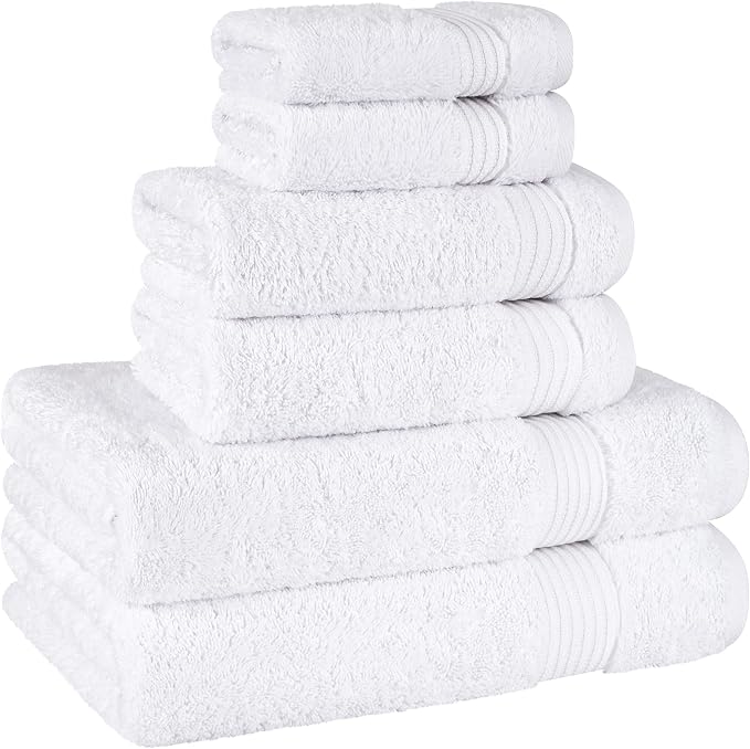 Cotton Paradise 6 Piece Towel Set, 100% Cotton Soft Absorbent Turkish Towels - Image 6