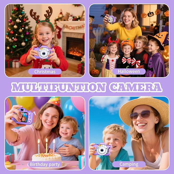 Kids Camera for Girls Boys Christmas Birthday Festival Gift for Kids, Digital - Image 2
