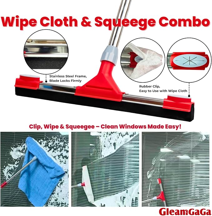 Heavy Duty Floor Squeegee for Concrete Floor – 17.3” EVA Foam Blade - Image 4