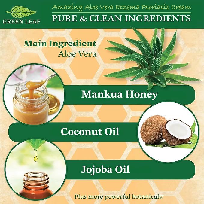 Manuka Honey Eczema Cream Moisturizing Lotion Treatment - Image 3