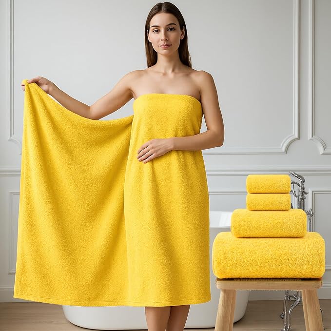 REDKISS Luxury Bath Towel Set of 4, 100% Cotton 900 GSM Premium Bathroom Towels - Image 2