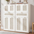 LEYAOYAO 48" Tall Storage Cabinet Set of 2, Rattan Bathroom Floor Cabinets by LEYAOYAO-Findtheshiningpointofyourideallife%EF%BC%81