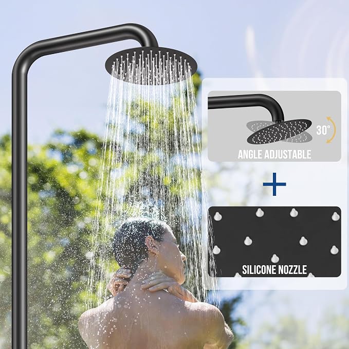 Freestanding Outdoor Shower Faucet Set, 316 Marine Grade Stainless Steel - Image 3