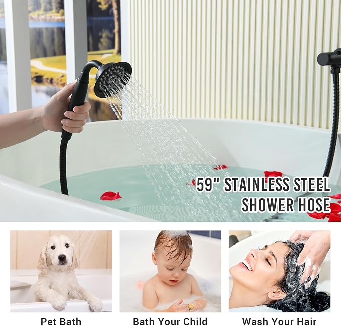DASAN Antique Wall Mount Tub Filler Faucet - Image 7