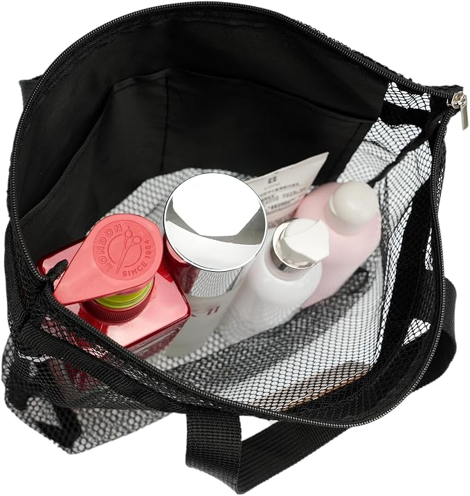 Mesh Shower Caddy Bag Portable Hanging Toiletry and Bath Organizer - Image 2