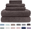 Everplush Diamond Jacquard 6 Pieces Bath Towel Set, Luxury Super Soft Oversized by Everplush