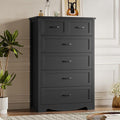 Tall 6-Drawer Dresser for Bedroom, Modern Wooden Chest of Drawers by BORNOON