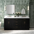 ARIEL Hepburn 72 Inch Double Rectangle Sink Bathroom Vanity by Ariel