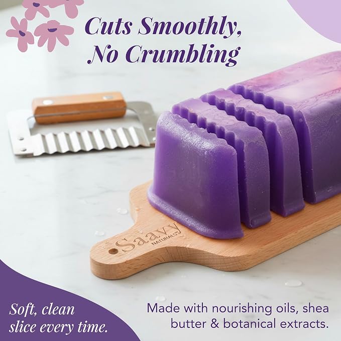 Saavy Naturals Natural Soap Bar Plumeria Violet- Plant-Based Ingredients - Image 4