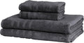 Mosobam Luxury Turkish 4pc XL Towel Set 35X70 16X30 Charcoal Gray 700 GSM by Mosobam