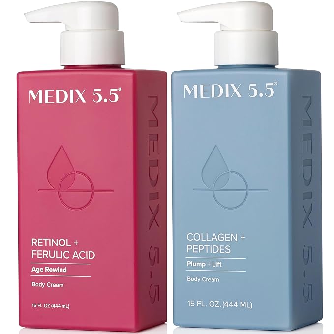Medix 5.5 Retinol Cream + Collagen Cream Skincare Set Moisturizer Body & Face by Medix55