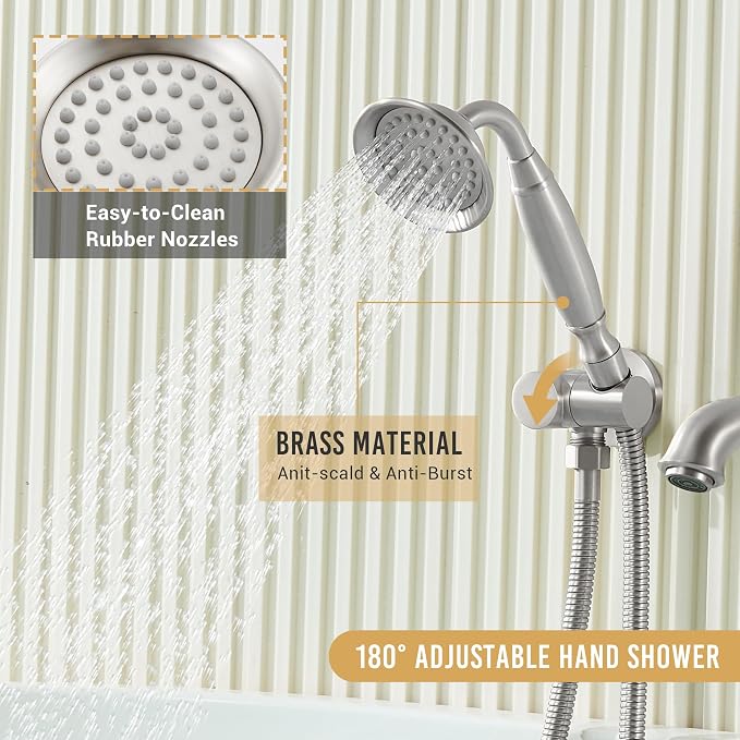 DASAN Antique Wall Mount Tub Filler Faucet - Image 4