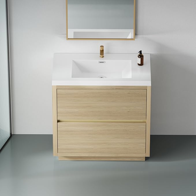 36 Inch Bathroom Vanity with Sink, Single Sink Bathroom Vanity, Freestanding - Image 9