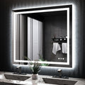 ISKM 40'' x 36'' LED Mirror for Bathroom Lighted Vanity Mirror for Wall Front by ISKM-IStillKeepMovin