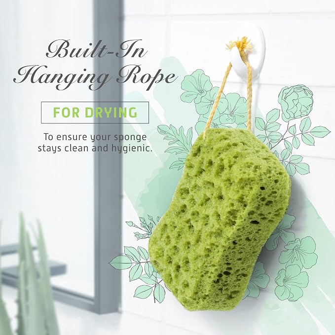 Spongentle Deep Cleansing Dual Texture Body Loofah Sponge, Vacuum Sealed - Image 6
