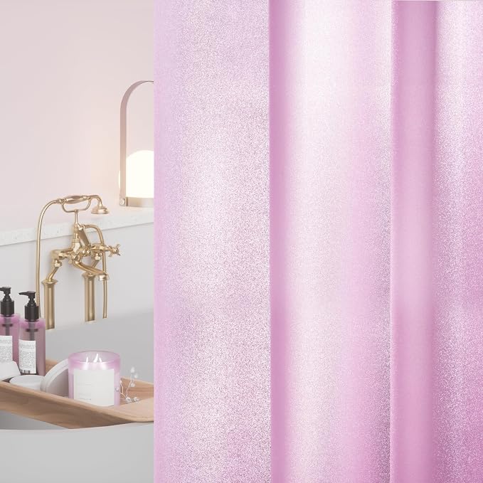 Waterproof PEVA Shower Curtain Liner Extra Long 72 x 84 inch, Dreamy Pink by Seenus