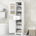 Slim Bathroom Storage Cabinet, Wood Tall Narrow White Bathroom Storage Cabinet by Virubi