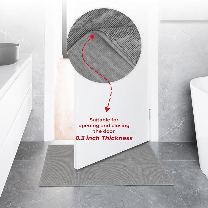 American Soft Linen Bath Rug, 17 in 24 in 100% Cotton Bath Mats Rugs - Image 7