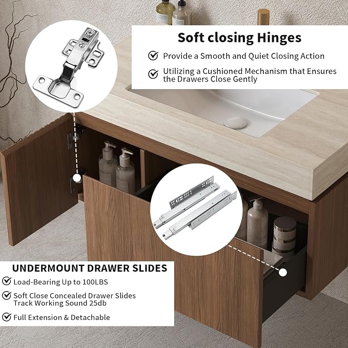 LKTART Floating 36 Inch Bathroom Vanity - Image 5
