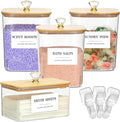 4 Pack Clear Laundry Pods Container & Dryer Sheet Holder Set by Dounozzi