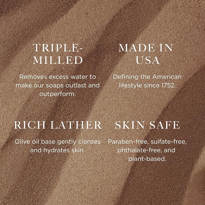 Caswell-Massey Triple Milled Heritage Woodgrain Sandalwood Three-Soap Set - Image 3
