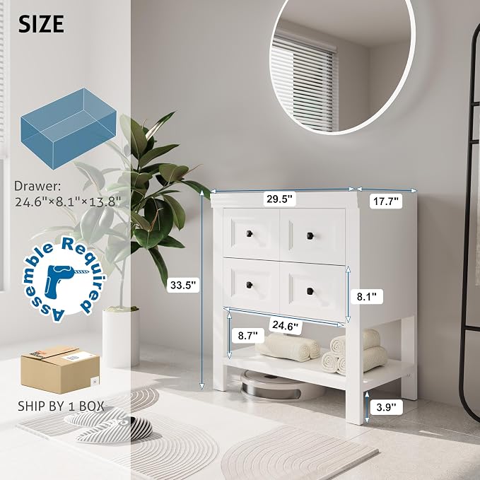 eclife 30" Bathroom Vanity - Image 3