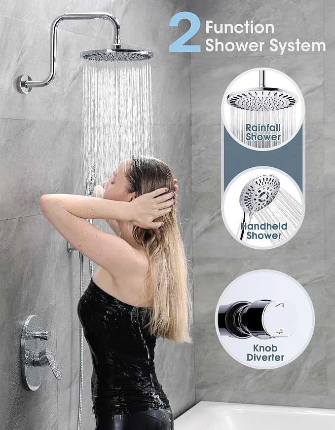 BRIGHT SHOWERS Shower Faucet Set, Shower System - Image 4