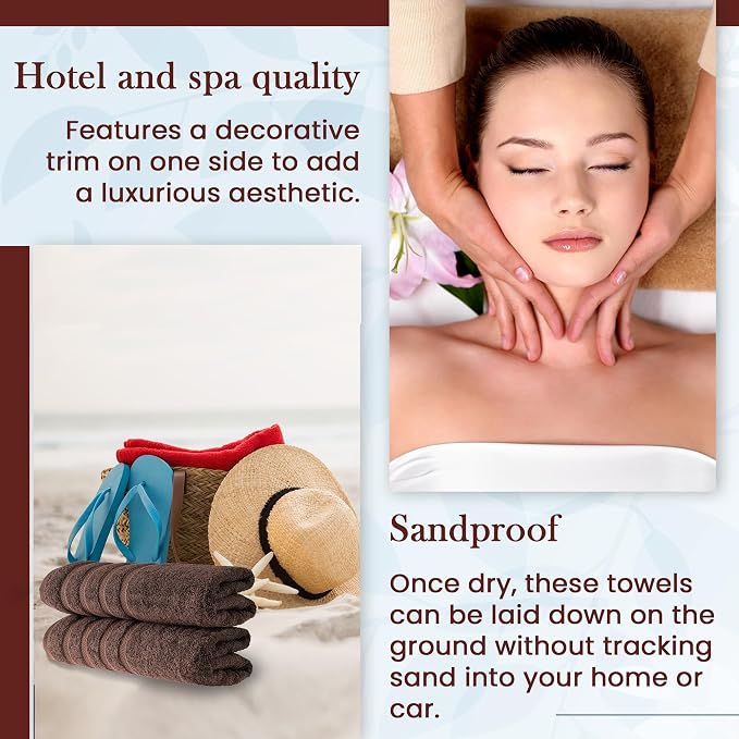 HALLEY Turkish 2 Pack Premium Bath Towels 650 GSM Highly Absorbent Super Soft - Image 3