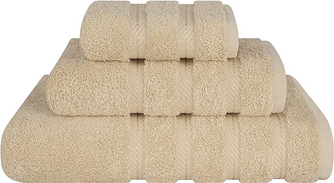 American Soft Linen Premium 3 Piece Towel Set, 1 Bath Towel 1 Hand Towel 1 by AmericanSoftLinen