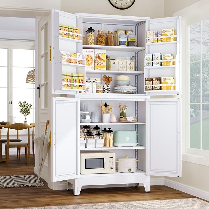 74.8" Tall Metal Food Cabinet, Storage Cabinets by GAIOUS