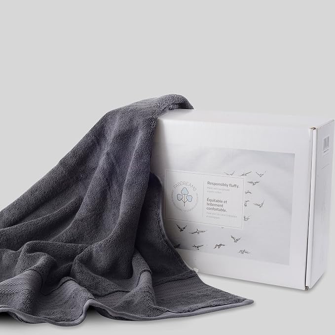 Fabdreams 100% Organic Cotton Bath Sheet Set of 2 700 GSM Oversized Towels - Image 4