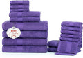 Ample Decor Bathroom Towel Set of 18-4 Hand Towel, 4 Bath Towel, 10 Wash Cloths by AmpleDecor
