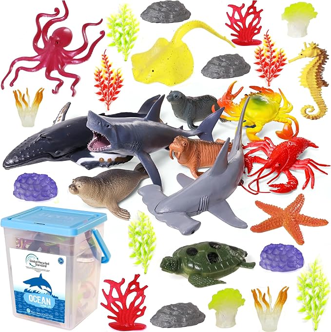 Ocean Sea Animal Figure Toys for Kids 3-5, Realistic Sea Life Figures Animal - Image 2