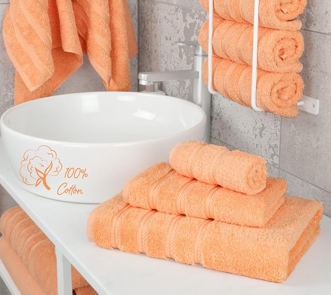 American Soft Linen Premium 3 Piece Towel Set, 1 Bath Towel 1 Hand Towel 1 - Image 3