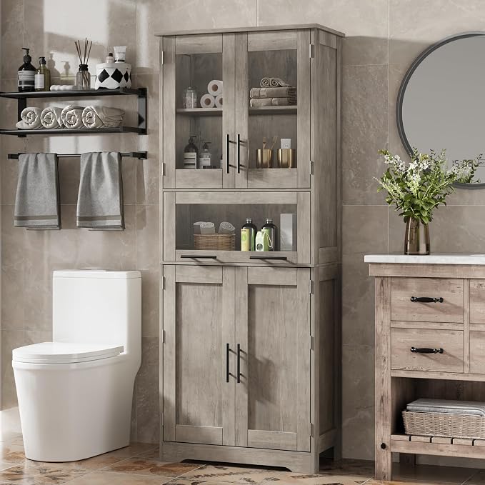 GAOMON Tall Bathroom Cabinet, Freestanding Storage Cabinet by GAOMON