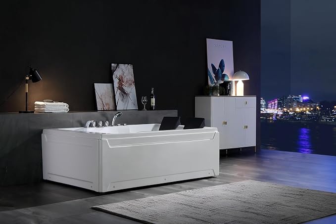 Empava 1125W Whirlpool Tub, Hydro Massage & Chromatherapy, ETL Certified - Image 10