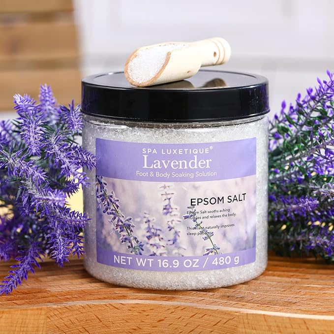 Bath Salts for Soaking, Spa Luxetique Epsom Salts Gifts Set for Women, 3.17lbs - Image 6