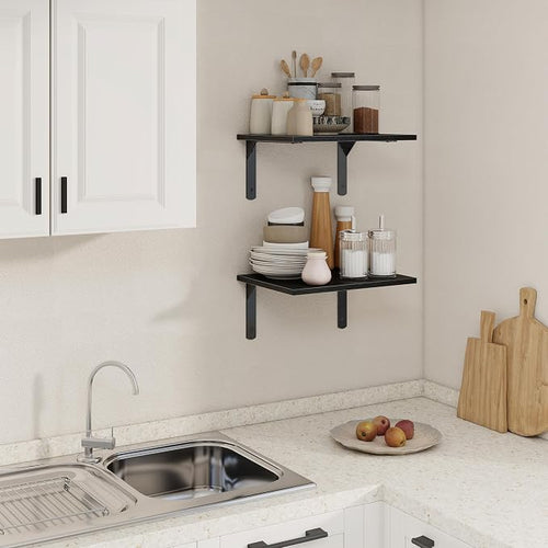 16" W x 12" D Black Floating Shelves - Image 2