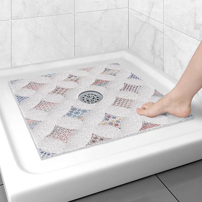 Square Shower Mat Non Slip: 27x27 Inch Extra Large Shower Floor Mat by Unknown
