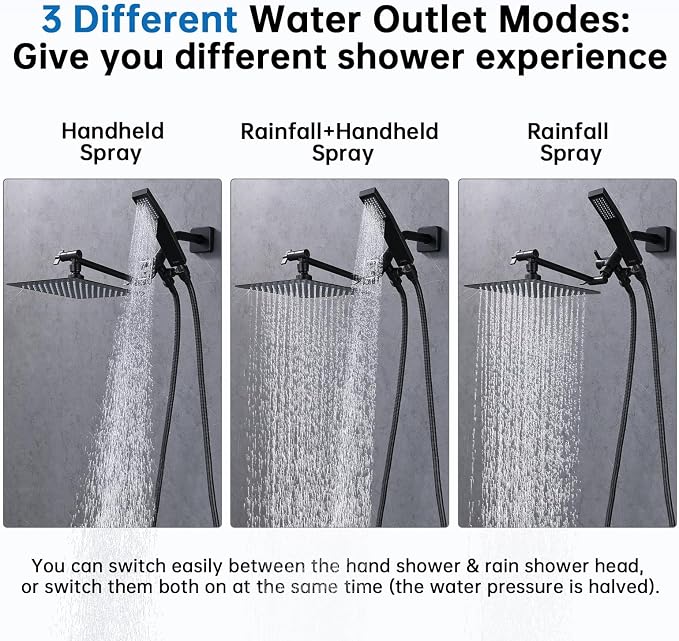 G-Promise All Metal 8 Inch Dual Square Shower Head - Image 7