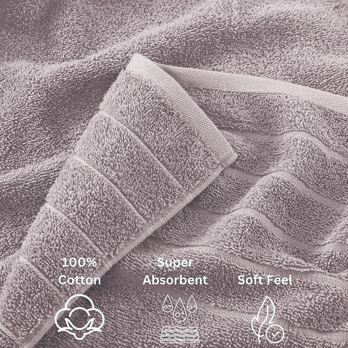 Casa Platino 100% Cotton 8 Piece Bath Towel Set - Image 5