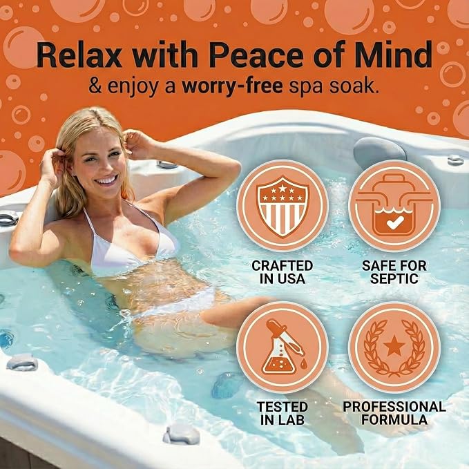 Spa Chemicals for Hot Tub – 5-in-1 Hot Tub Maintenance Kit & Cleaner – - Image 5