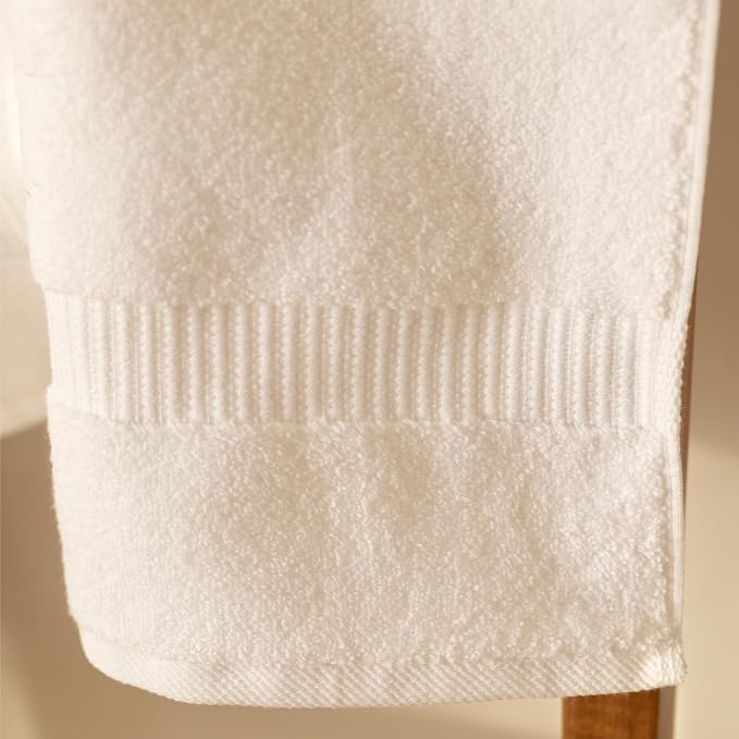 SALBAKOS 100% Turkish Cotton Bath Towel Set of 4 27x54 inch | Heirloom Quality - Image 3