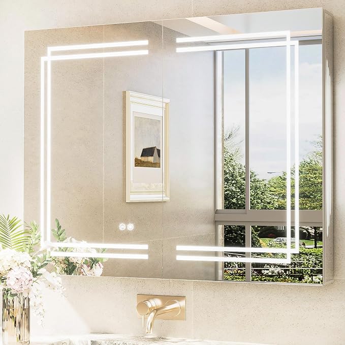 TokeShimi 40x32 Inch LED Medicine Cabinet by RefinedBathroomAccessories