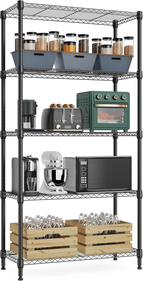 1250 lbs 5 Tier Shelf Metal Storage Shelves Wire Rack Closet Organizers by MEIGAOPLASTICANDMETALHKCOLIMITED