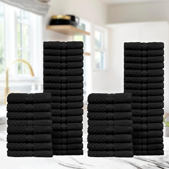 Ample Decor 100% Cotton Washcloths Set of 50 - Image 2